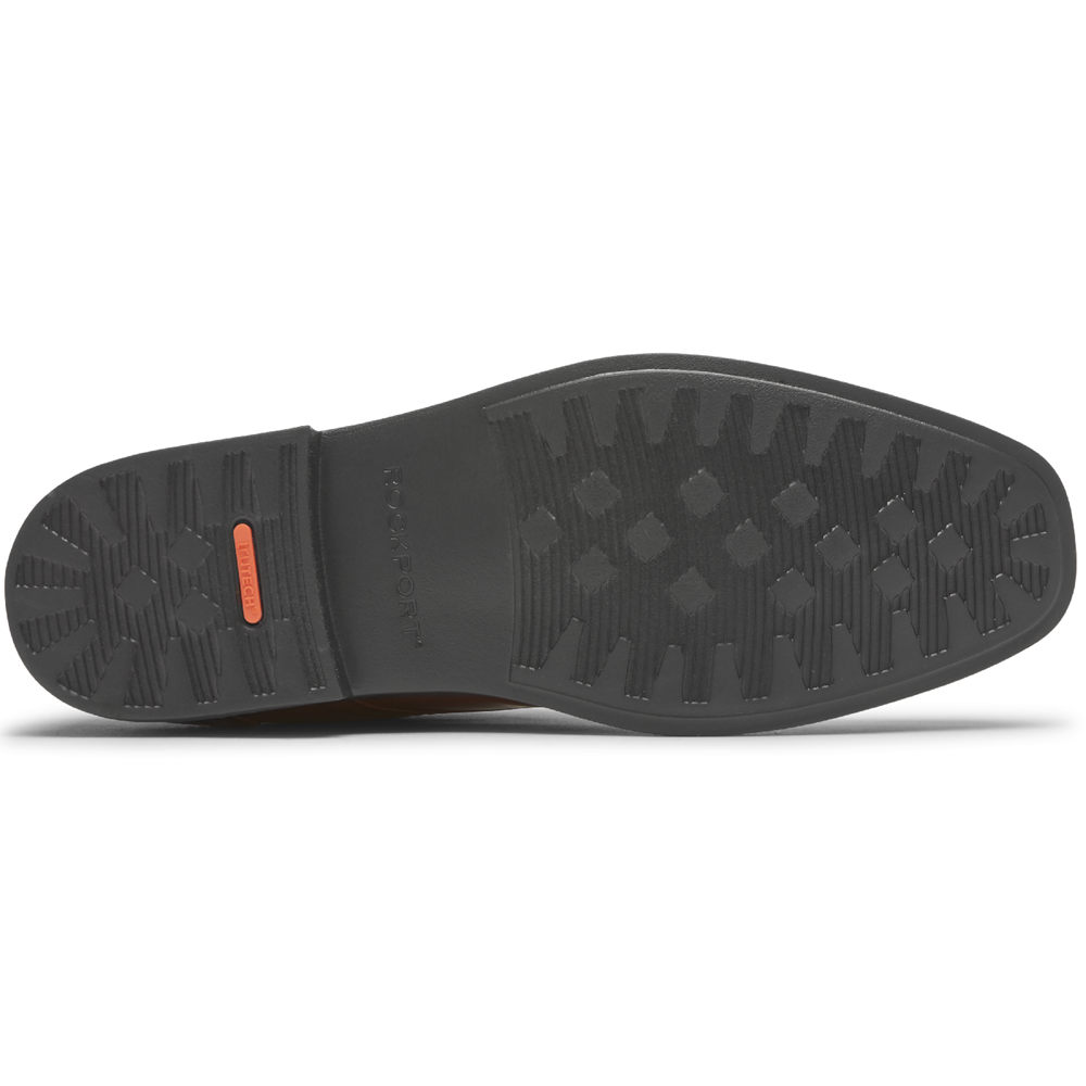Oksfordki Rockport Męskie Brązowe - Slayter Apron Toe - HC1643025
